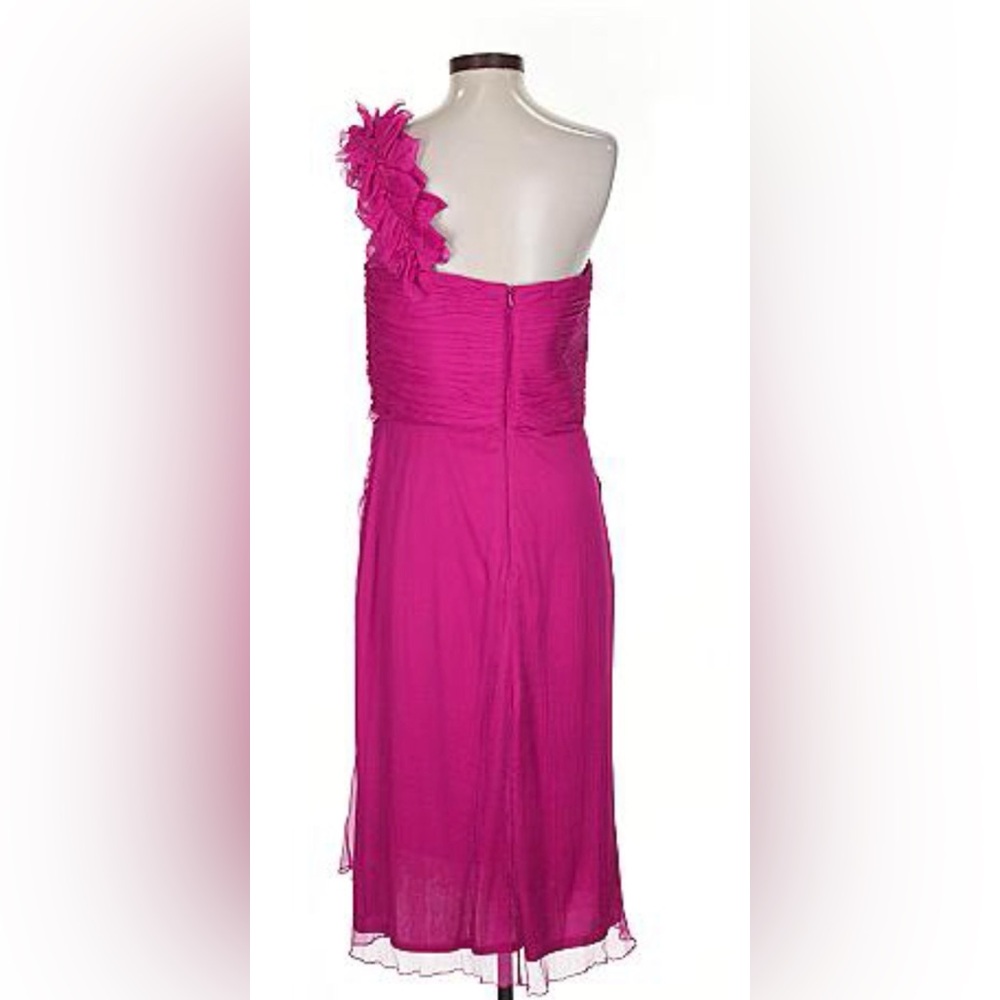 One-Shoulder Tadashi Collection Saks Fifth Avenue Pink Dress Cocktail Sz 12 NWT - Picture 2 of 15